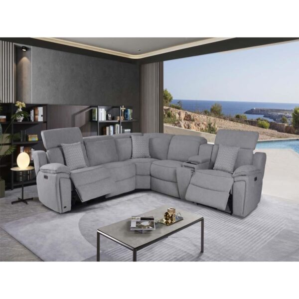 Corner Sofa Set | 6 Pieces | Grey