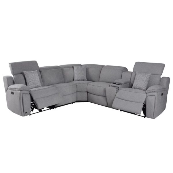 Corner Sofa Set | 6 Pieces | Grey - Image 3