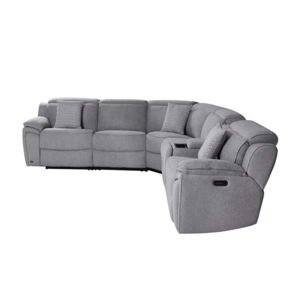 Corner Sofa Set | 6 Pieces | Grey - Image 4