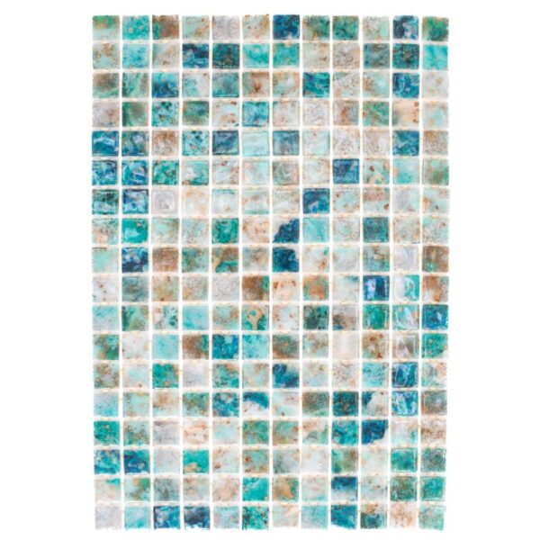 Glass Swimming Pool Mosaic | Burma Collection | 46 x 31 cm | Blue