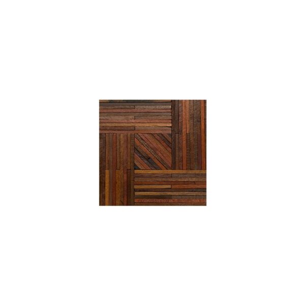 Chinese Ship Wooden Mosaic | 30 x 30 cm | Brown