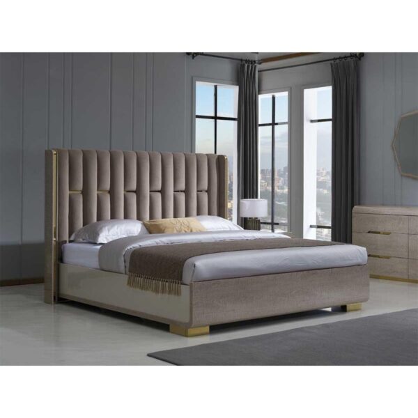 Bedroom Set with 1 Bed without Clothet | Gesy Collection | 7 Pieces | Beige - Image 3