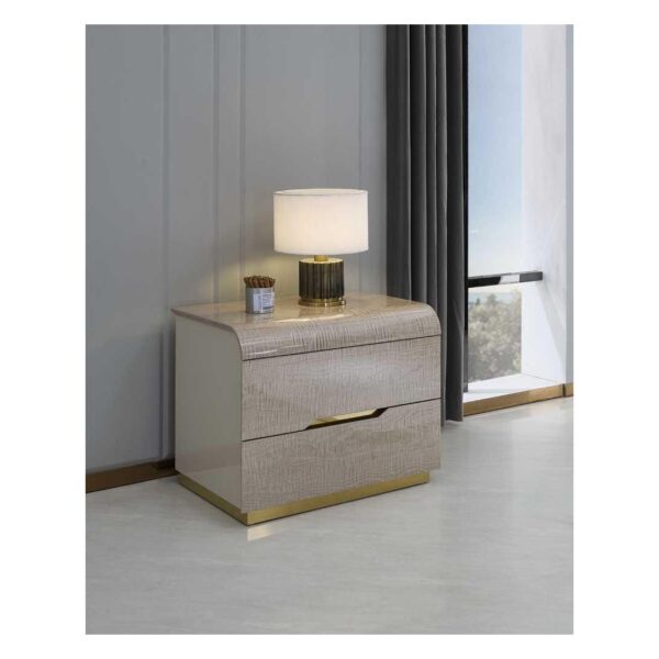 Bedroom Set with 1 Bed without Clothet | Gesy Collection | 7 Pieces | Beige - Image 7