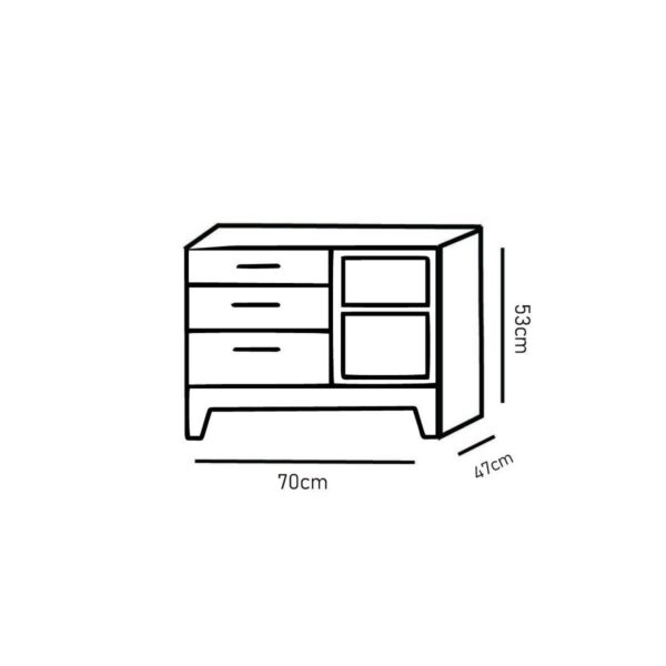 Bedroom Set with 1 Bed without Clothet | Gesy Collection | 7 Pieces | Beige - Image 10