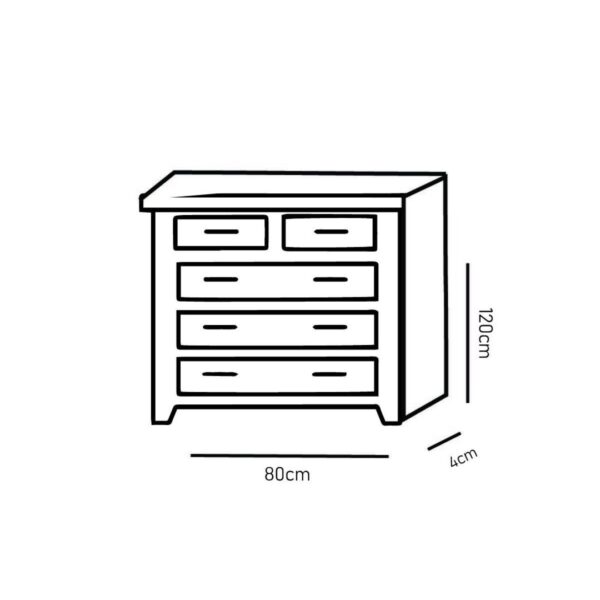 Bedroom Set with 1 Bed without Clothet | Gesy Collection | 7 Pieces | Beige - Image 12