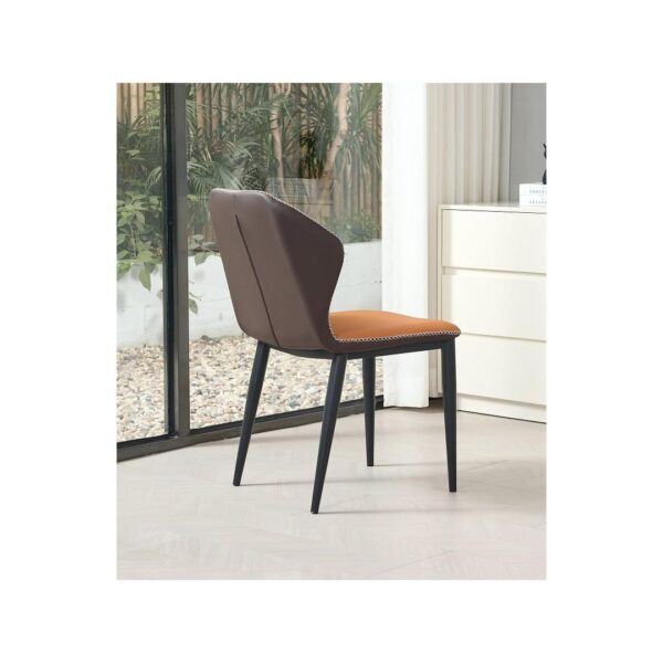 Dining Table | 8 Chairs | Orange & Grey - Image 4