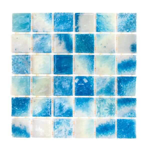 Glass Swimming Pool Mosaic | Penta Collection | 31.5 x 31.5 cm | Blue