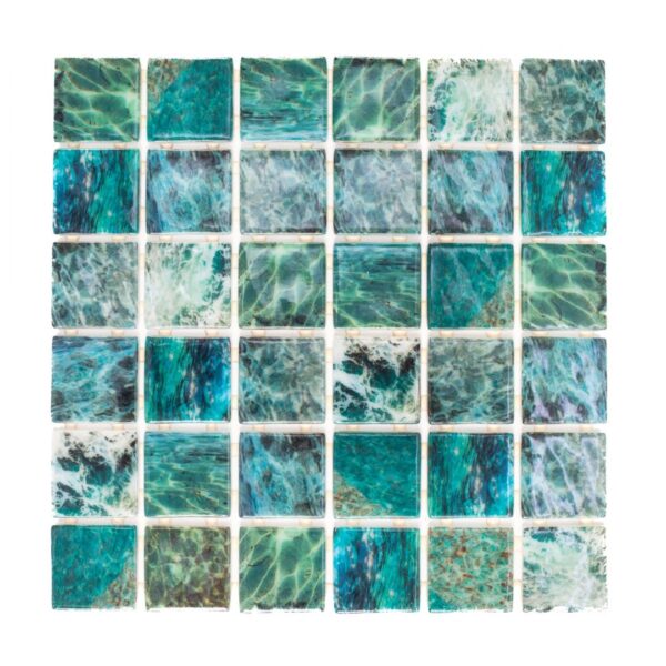 Glass Swimming Pool Mosaic | Penta Collection | 31.5 x 31.5 | Green