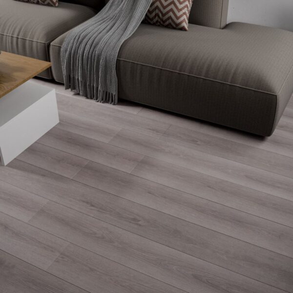 Flat Laminate HDF Parquet | 121.8 x 19.8 x 0.8 cm | Grey - Image 3