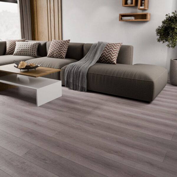 Flat Laminate HDF Parquet | 121.8 x 19.8 x 0.8 cm | Grey - Image 4
