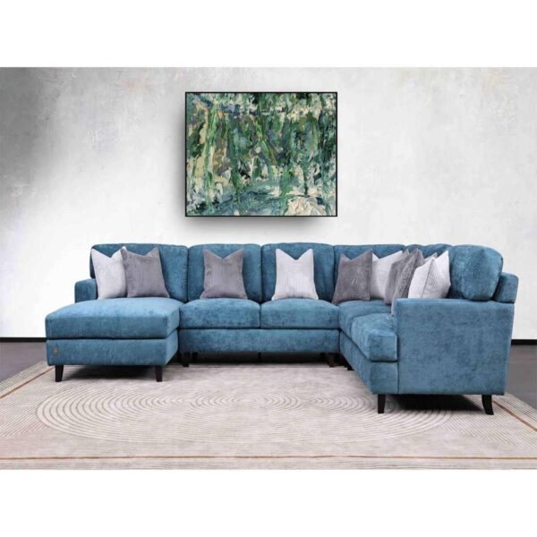 Corner Sofa Set | 4 Pieces | Blue