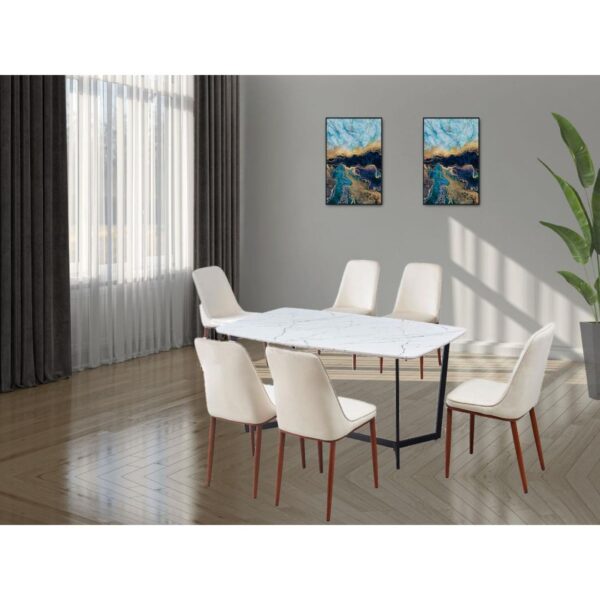 Dining Table | 6 Chairs | Marble