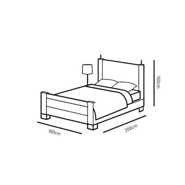 Bedroom Set with 1 Bed | Monaco Collection | 8 Pieces | Beige & Brown - Image 8