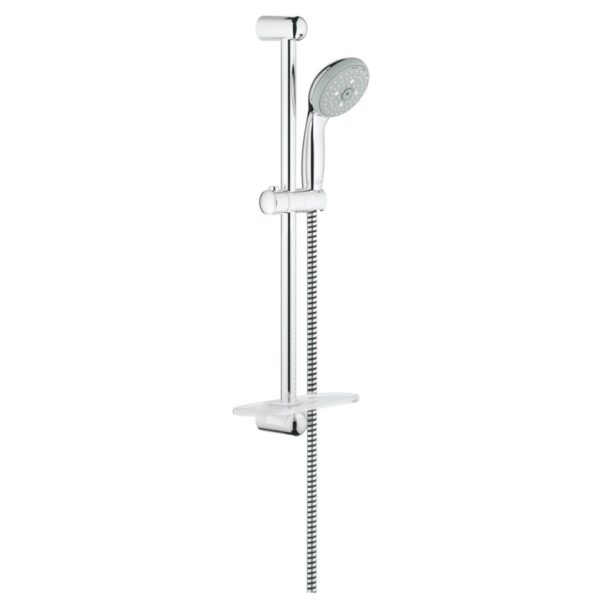 Grohe Shower Rail with Hand Shower 4-Spray and Hose and Soap Holder | Tempesta Collection | Chrome
