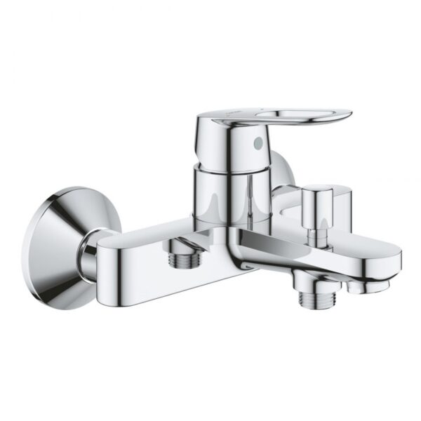 Grohe Wall Mount Single Lever Bath Mixer with Diverter | Bauloop Collection | 1/2 Inch | Chrome