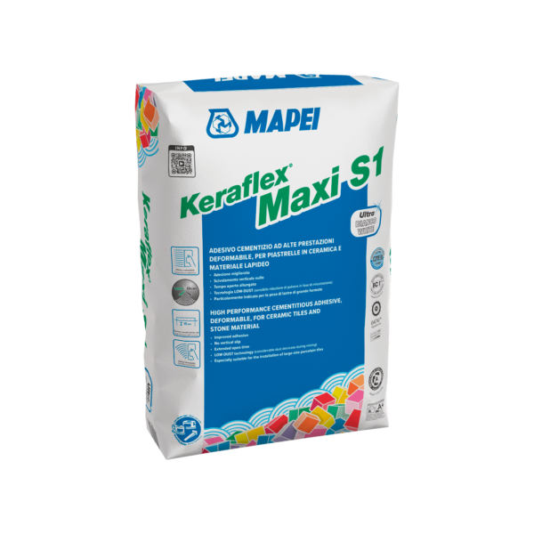 Mapei Keraflexmaxi S1 | Porcelain Slabs and Swimming Pool Adhesive | 25 kg