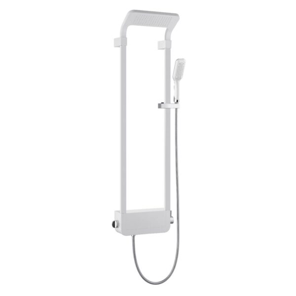 Shower Bar With Mixer & Shower Handle | White